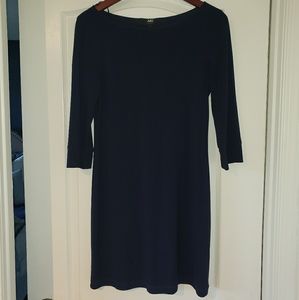 ABS Navy 3/4 Sleeve Dress